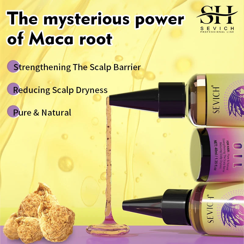 Maca Hair Growth Oil Set With Castor Oil — Sunny Yellow | KIMLUD
