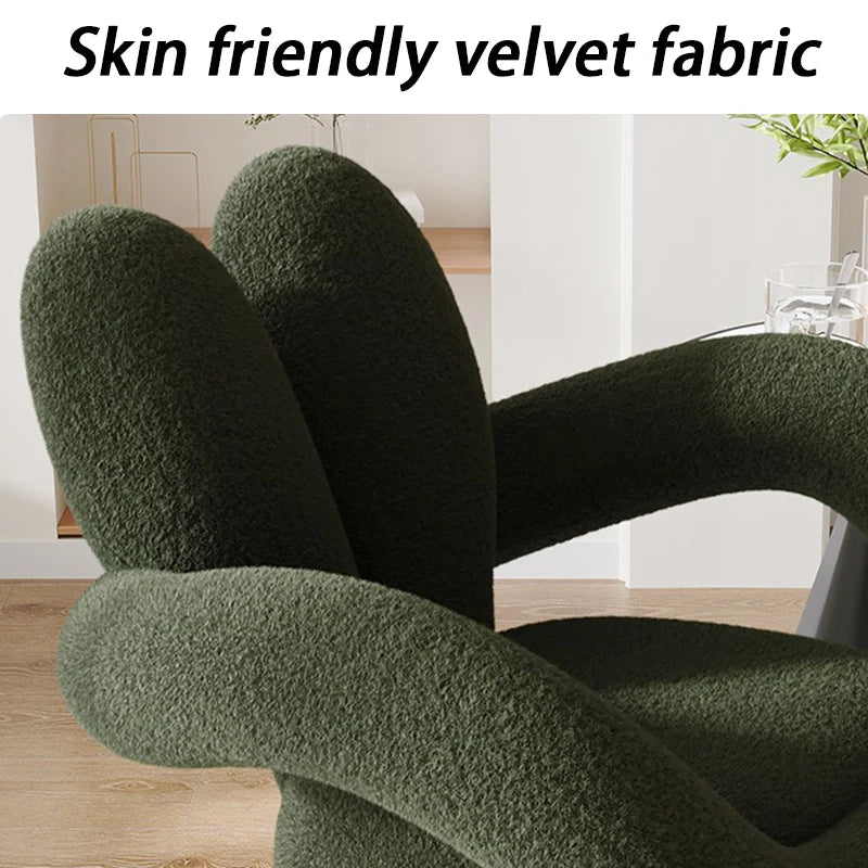 Luxury Design Balcony Living Room Chair Swivel Single Relaxing Sofa Chair Backrest Dresser Vanity Nordic Armchairs Living Chairs
