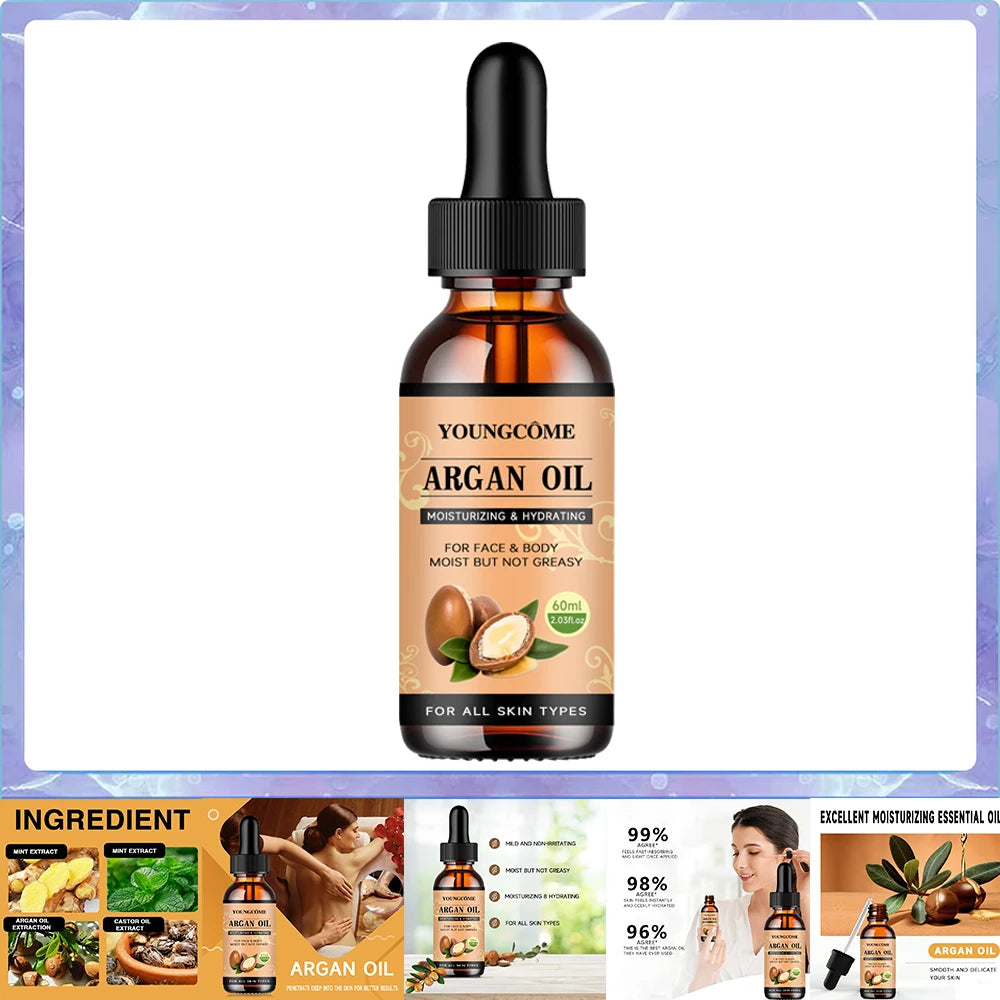Argan Oil Hair Serum Lightweight Frizz Control - Amber | KIMLUD