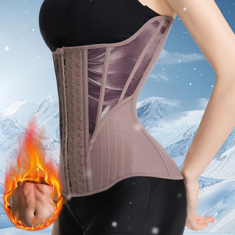 Polyamide Elastane Underbust Waist Cincher Hourglass Waist Trainer — Black | KIMLUD