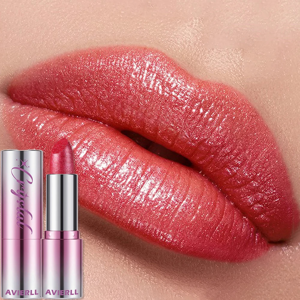 14 Colors Metallic Sparkle Lipstick Polarizing Pigment Diamond Shine Gold Pearlescent Lipgloss Long Lasting Lip Beauty Makeup