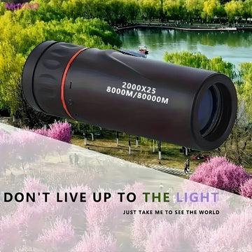 Monocular Telescope – 8–10x Magnification – Glass Lens – Black | KIMLUD
