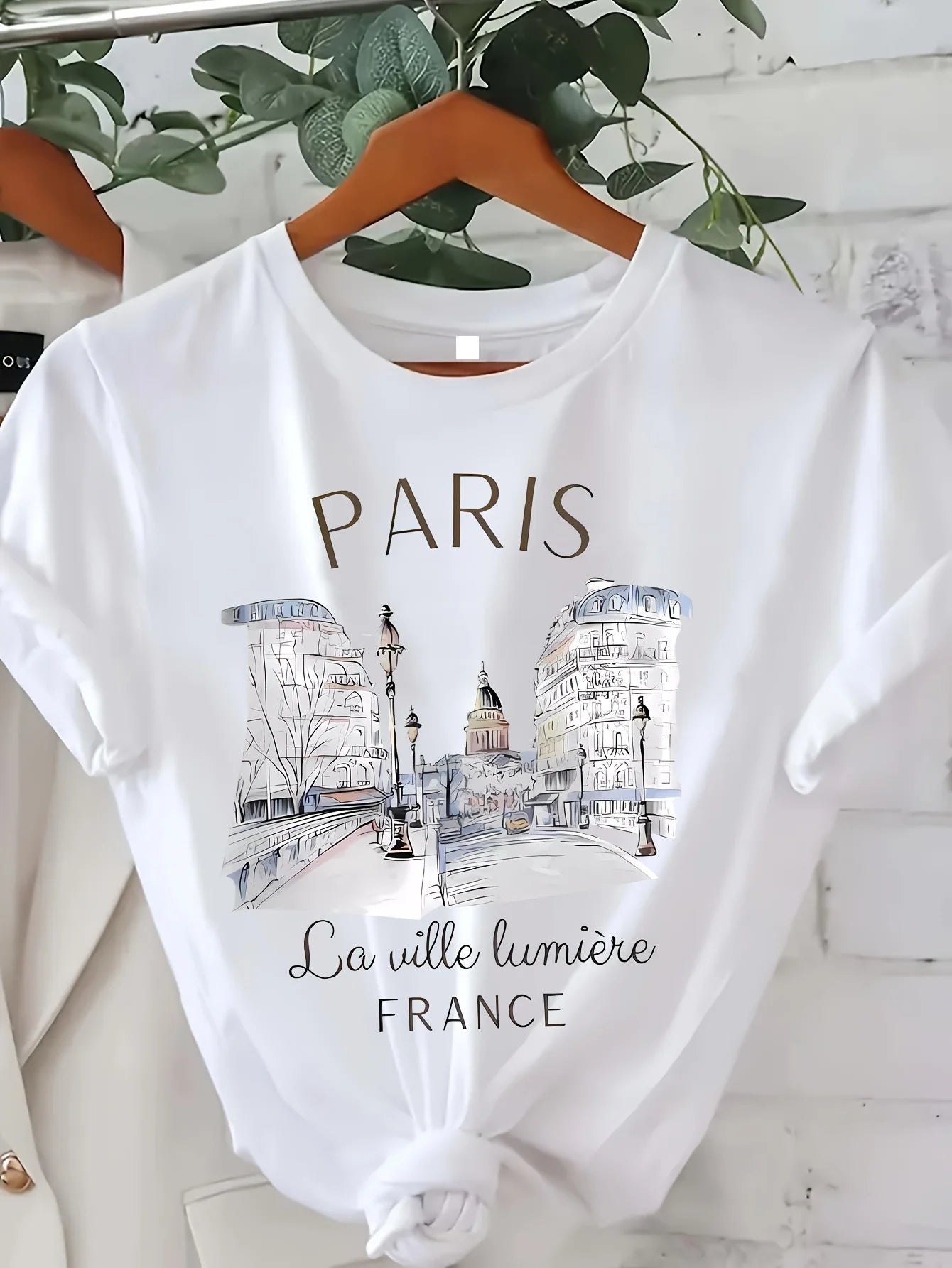 New Arrival Pure Cotton Paris Print Y2k Clothes Tee Shirt Femme T-Shirts for Women Haikyuu Graphic Tees Camisetas Mujer 71668