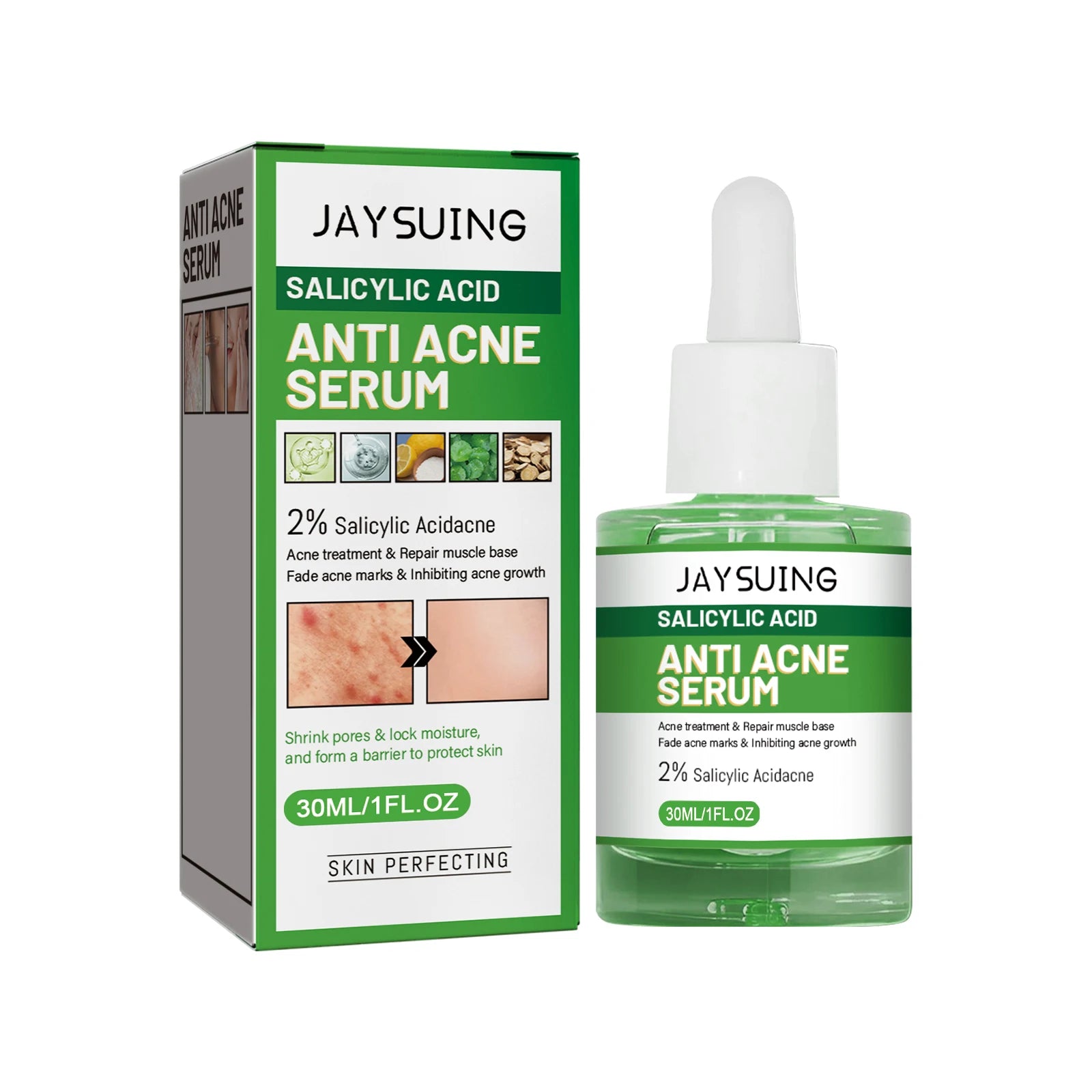 Salicylic Acid Acne Serum For Clearer Pores — Green | KIMLUD
