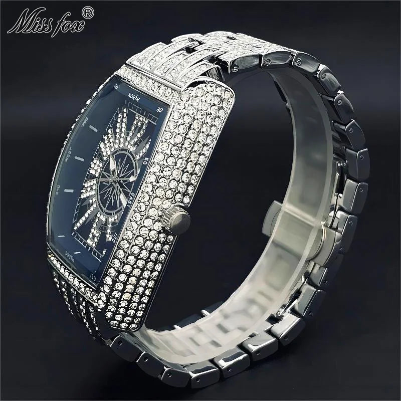 Stainless Steel Mens Luxury Wristwatch — Silver | KIMLUD