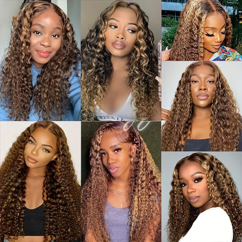 Lace Front Wig – Deep Wave – Remy Human Hair – Ombre | KIMLUD