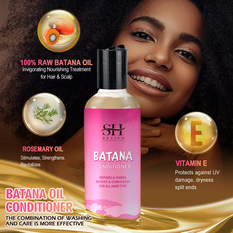 Batana Oil Infused Hair Growth Shampoo And Conditioner Set Anti Hair Loss — Pink | KIMLUD