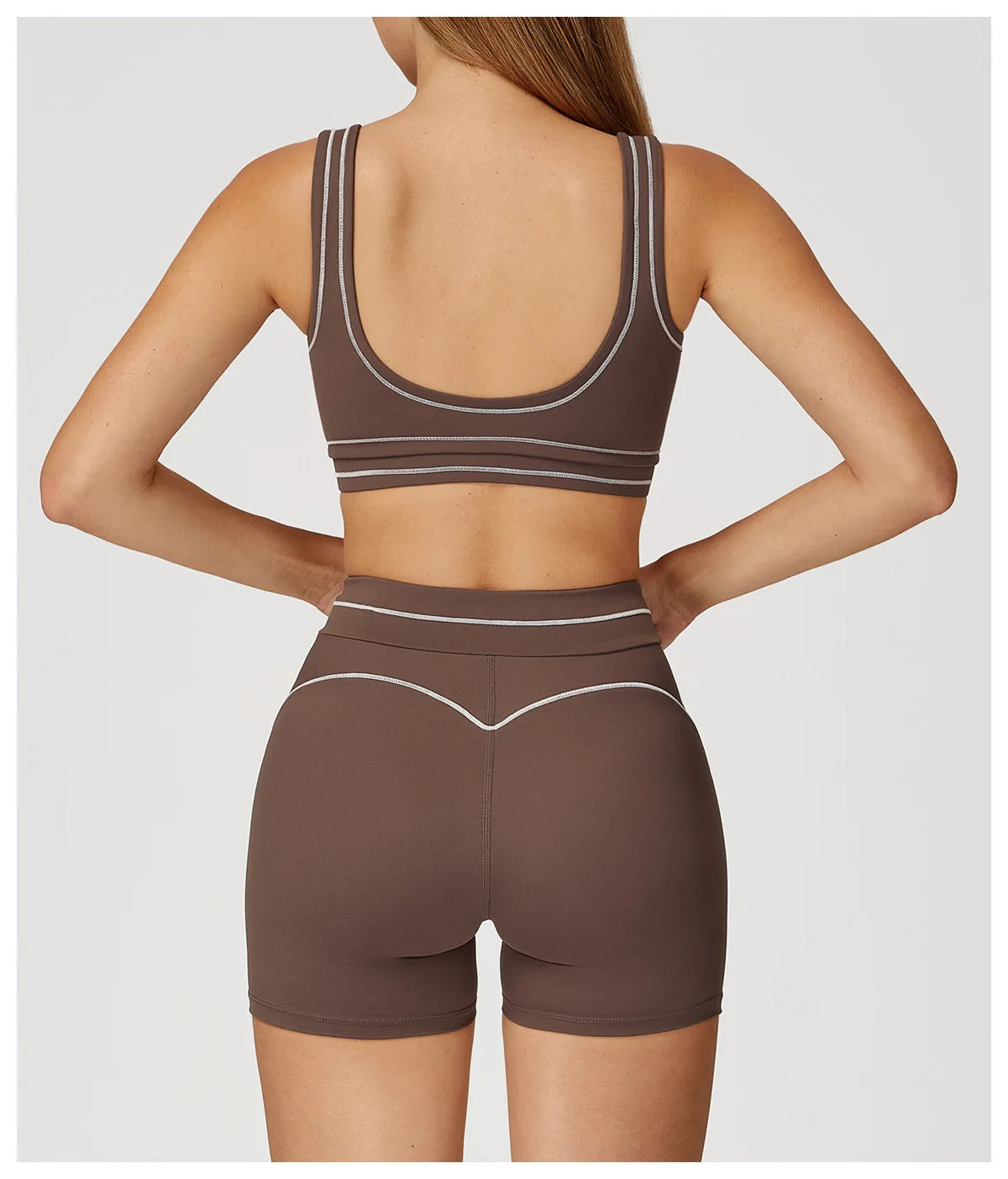 Knit Yoga Sports Bra Backless Breathable Elastic Support For Running And Workout — Mauve | KIMLUD