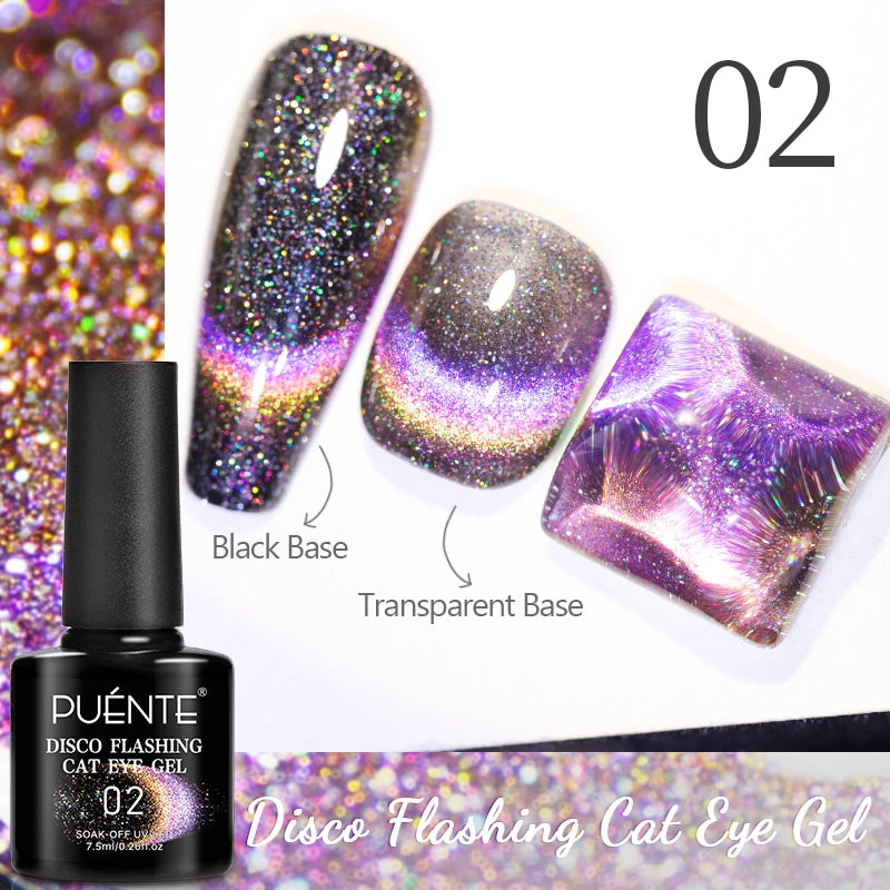 Reflective Glitter Gel Nail Polish Multidimensional Holographic Sparkle, UV-Curable Finish — Pink Lilac | KIMLUD