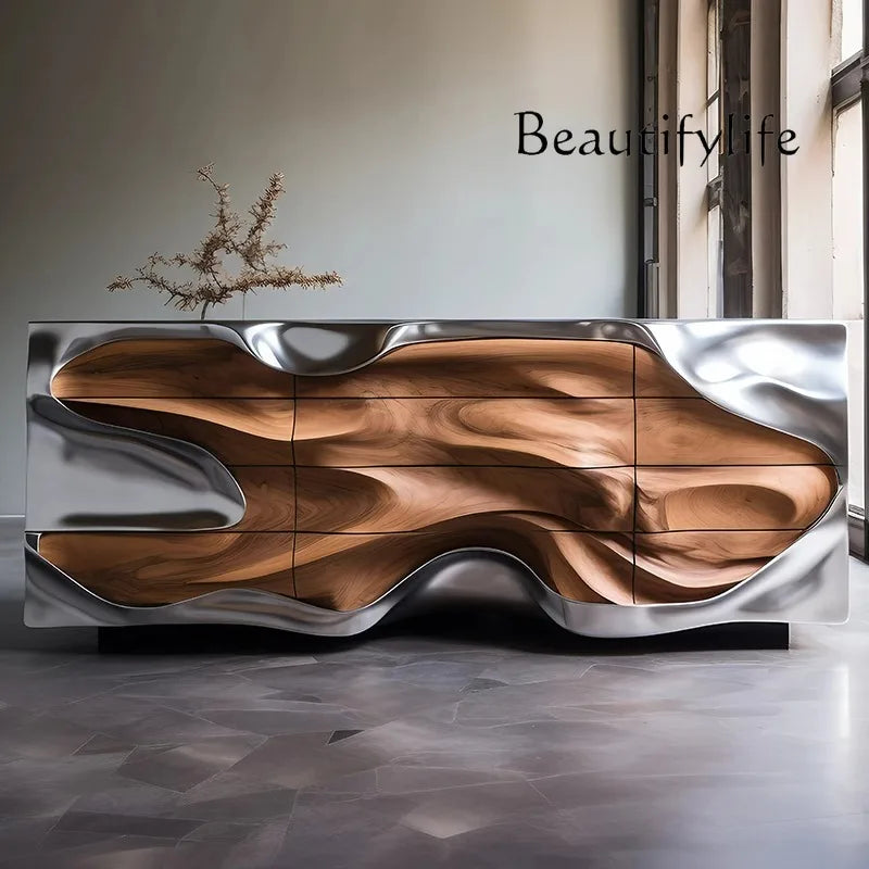Modern minimalist design light luxury artist home dining room side cabinet living room furniture