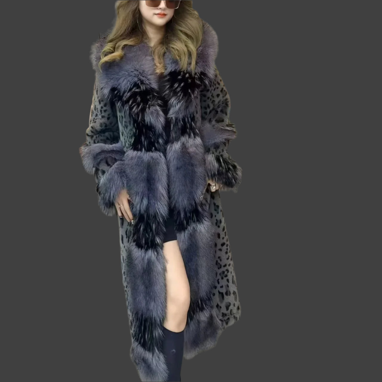 KIMLUD, Faux Fur Coat for Women,England Style Jacket,Turn-bown Collar,Thick Warm Female Clothes,High Quality,Autumn and Winter,2024, KIMLUD Womens Clothes