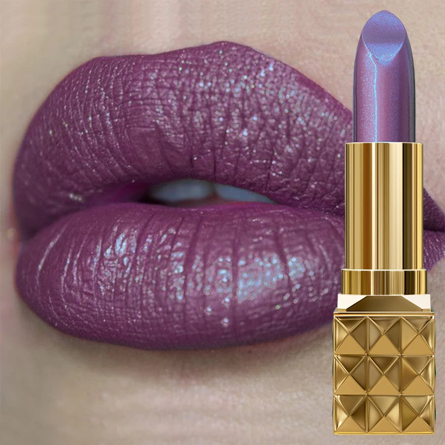 Iridescent Lipstick Diamond Shimmer — Purple | KIMLUD