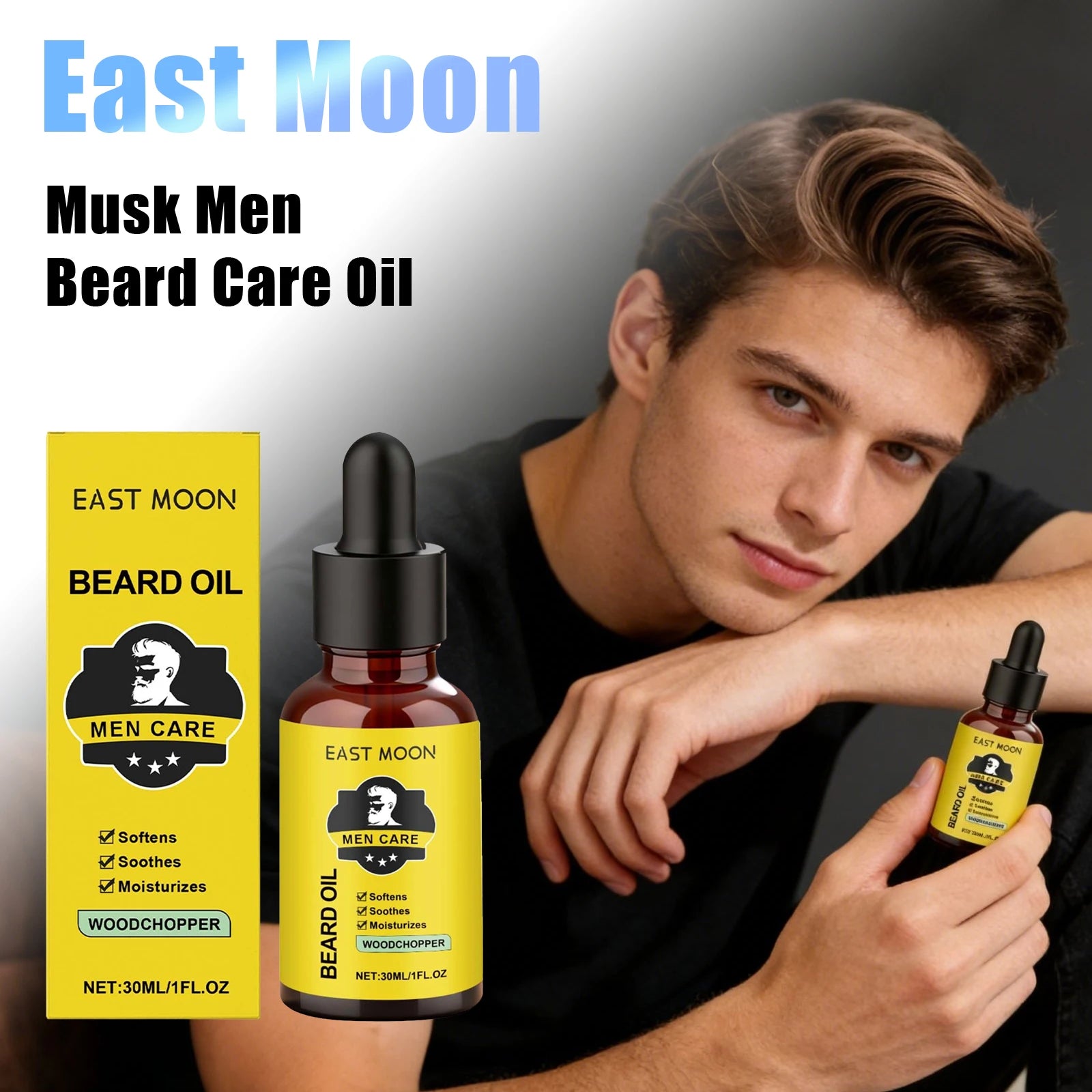 Nourishing Beard Care Oil Musk Scent — Bright Yellow | KIMLUD