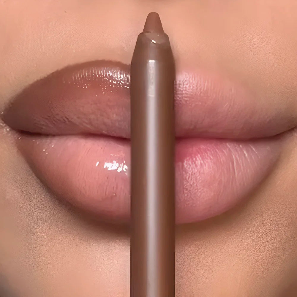 6 Color Matte Lipliner Pencil Brown Contour Tint Lipstick Waterproof Long Lasting Non-stick Cup Moisturising Lip Makeup Cosmetic