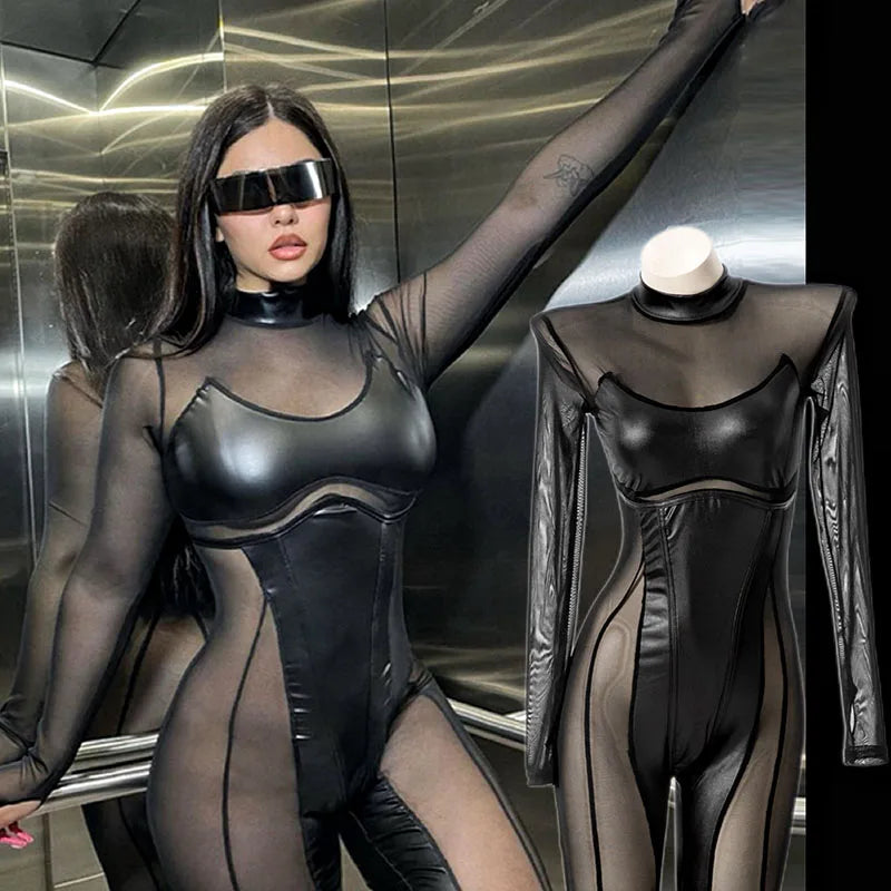 Jumpsuit – Cat Woman Cosplay – Polyester – Black | KIMLUD