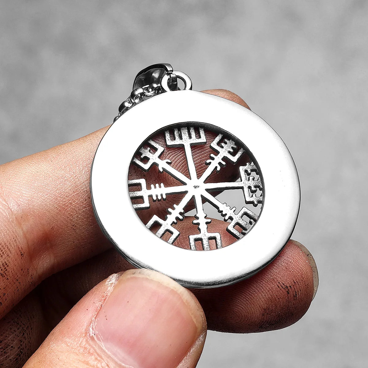 Viking Compass Men Necklaces With Pendant Stainless Steel Jewelry For Male Women Amulets Punk HipHop Accessories Gifts Wholesale