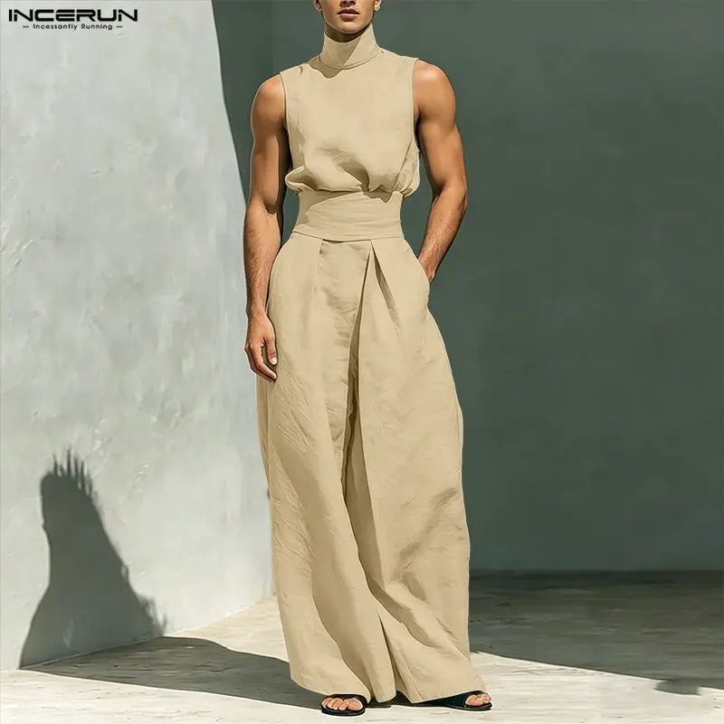Sleek Polyester Solid Two-Piece Set — Blue | KIMLUD
