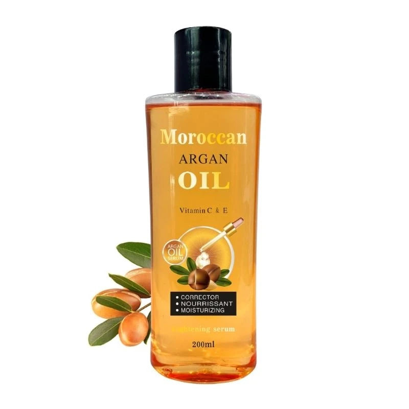 Moroccan Argan Oil Body Moisturizer For Skin And Hair Nourishing Satin-Silk Glow — Amber-Gold | KIMLUD