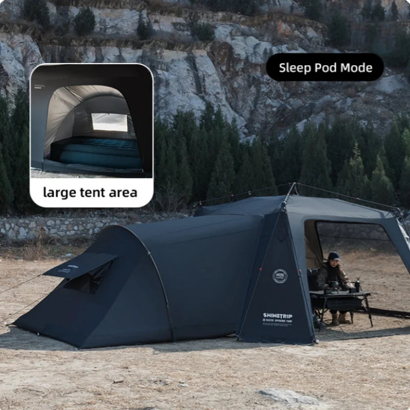 ShineTrip Auto Dome Canopy Series Silver Coated Canopy Oversized Quick Setup Sunproof Camping Auto Dome House Waterproof Tent