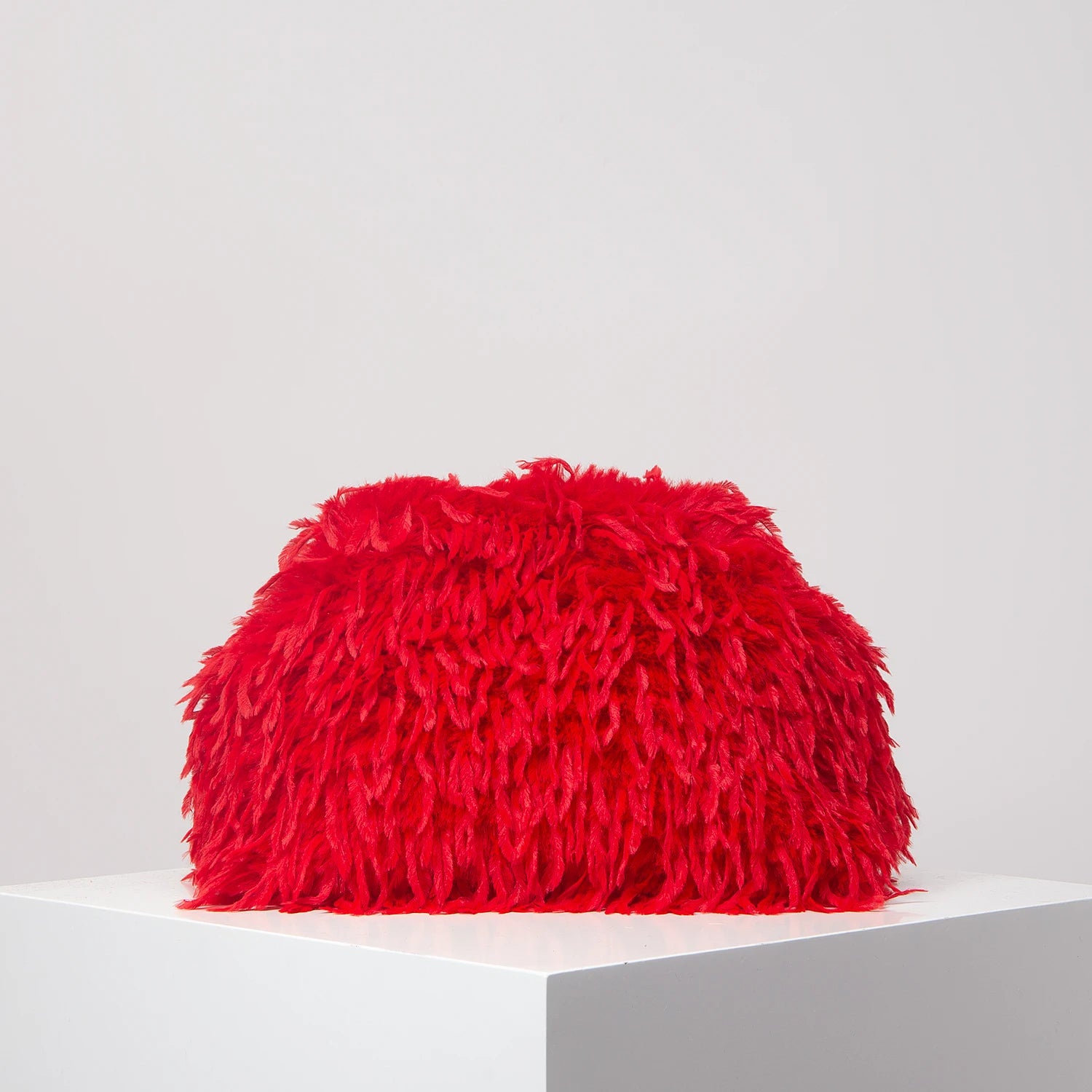 Dopamine Deluxe Clip Bag Polyester Fuzz Party — Black | KIMLUD