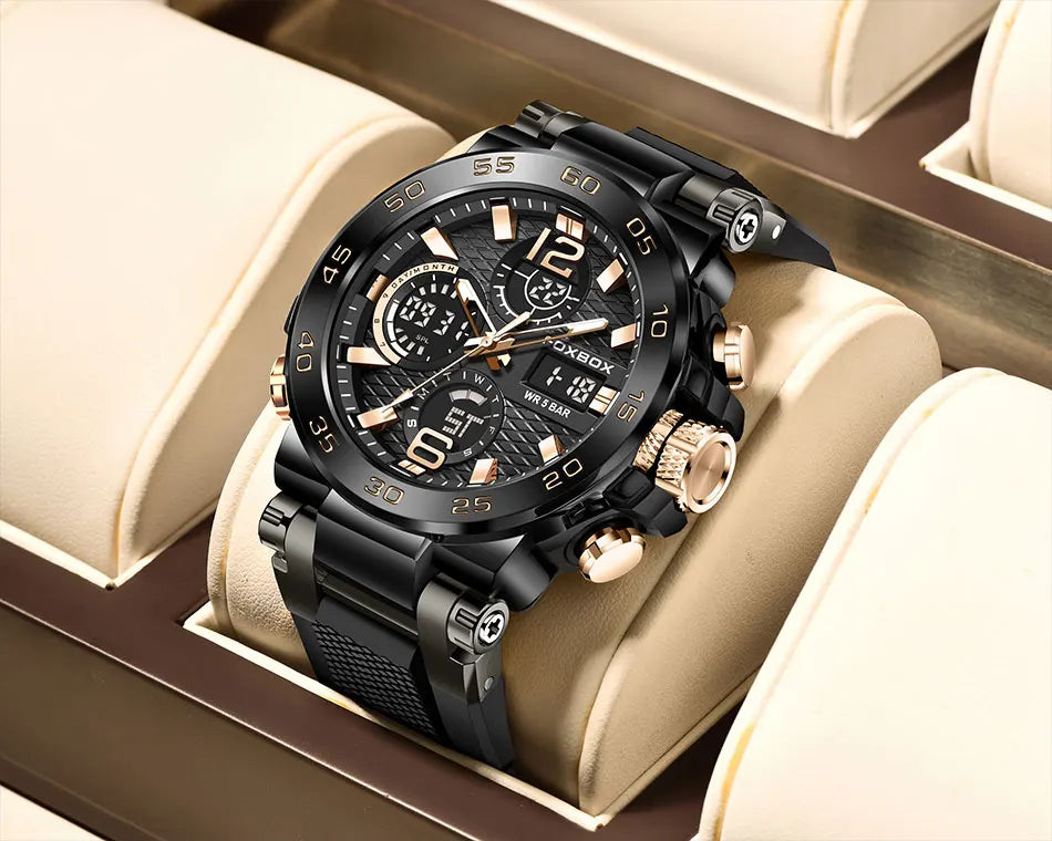LIGE Men Digital Watch  Military Sports Swimming Watches Fashion Waterproof Dual  display  Wristwatch Mens Relogios Masculino