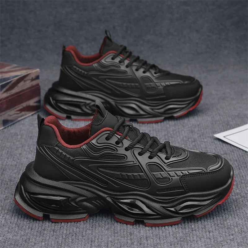 Men's Chunky Sneaker – Height Increasing – Leather Fabric | KIMLUD
