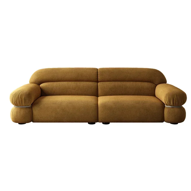 Modern Sectional Sofa With Reclining — Yellow | KIMLUD