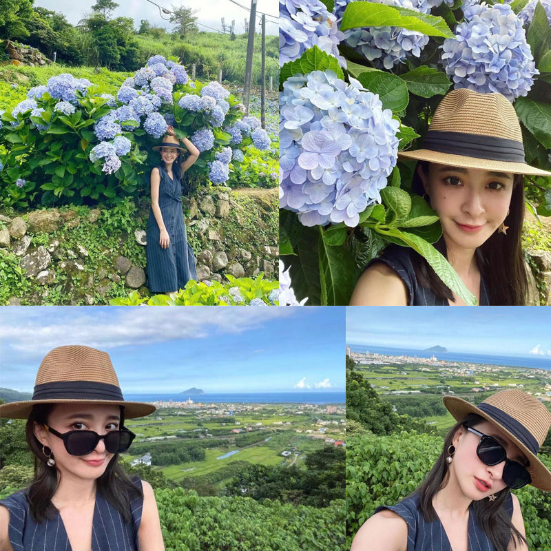 Sun Protection Hats & Caps Panama Straw Fedora — Natural | KIMLUD