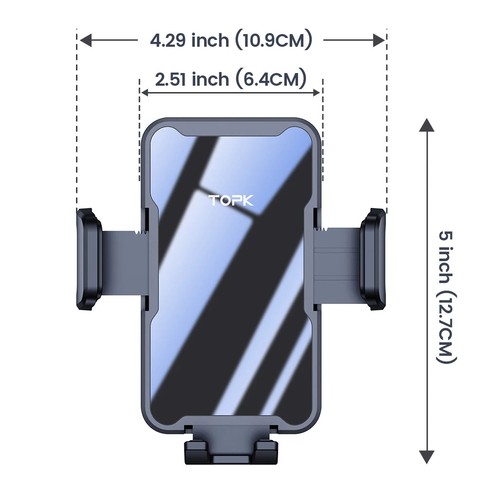 Car Phone Holder – 360° Rotatable – Carbon Fiber – Black | KIMLUD