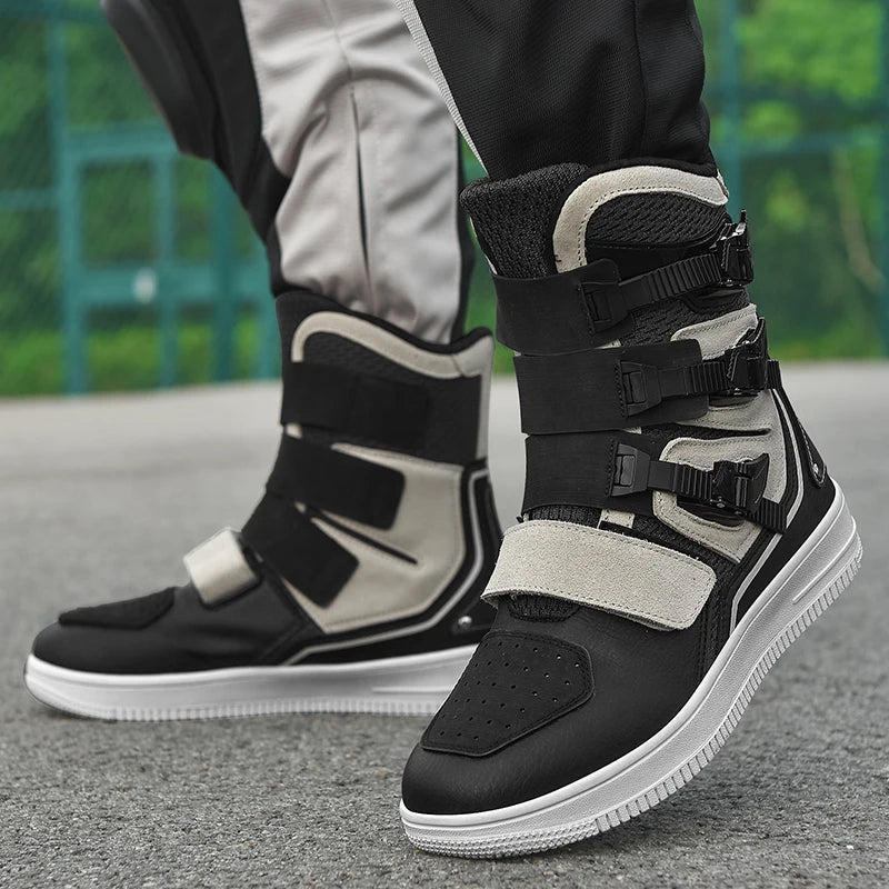 Motorcycle Boots – Windproof High Top – Leather – Mid-Calf | KIMLUD