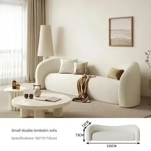 Nordic Minimalist Sofa Sculptural Silhouette And Quiet Confidence — White | KIMLUD