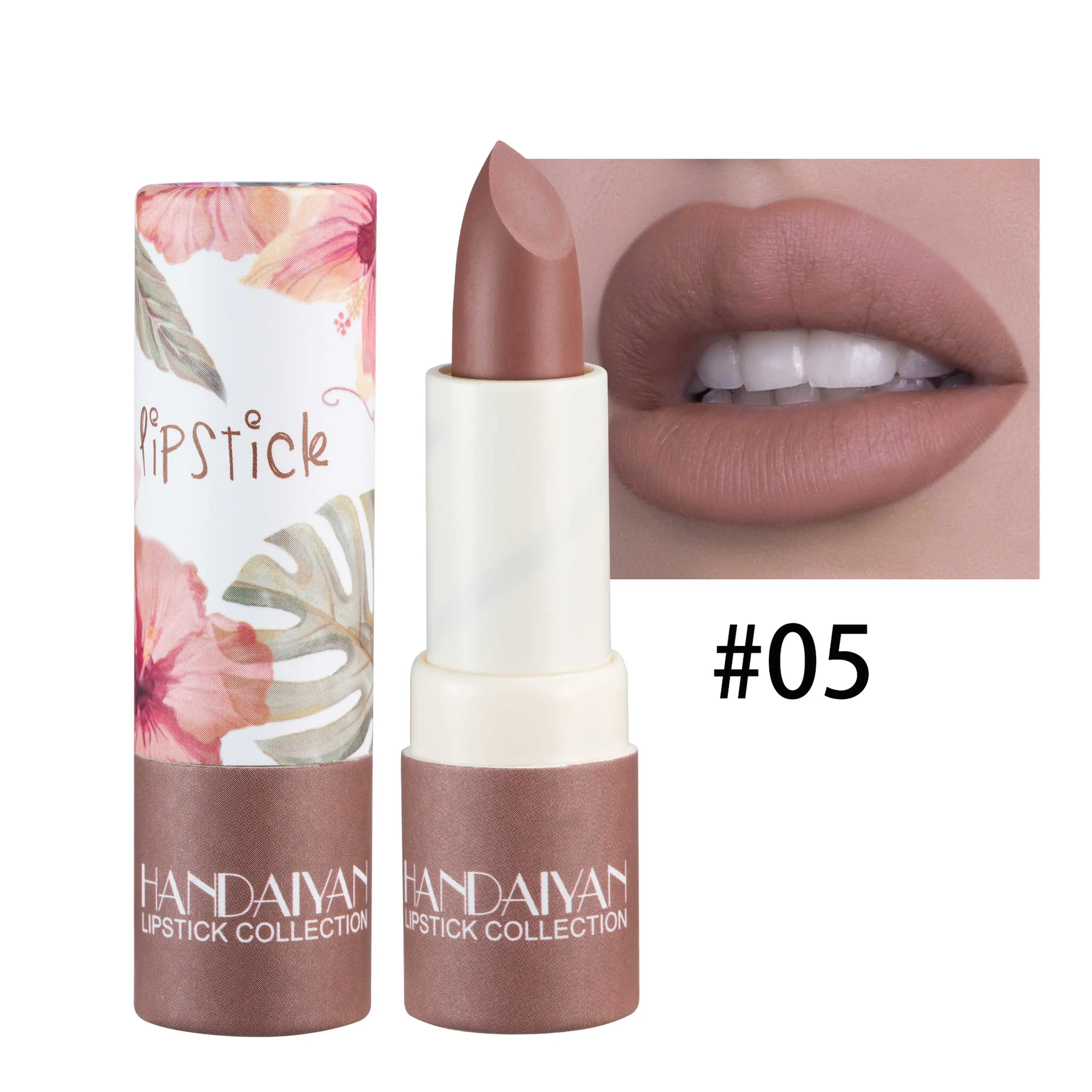 Matte Velvet Lipstick Handaiyan Nude Shade Longwear Creamy Finish — Nude | KIMLUD