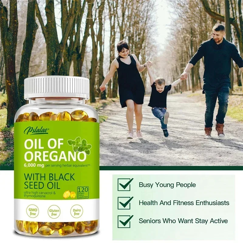 Oregano Oil - Immune and Antioxidant Support Supplement To Help Sustain Overall Well-Being, Healthy Intestinal Flora