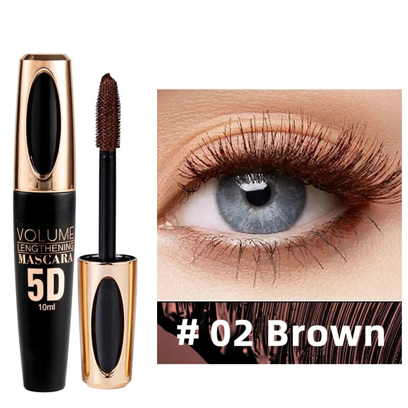 5D Mascara Makeup Waterproof Sweatproof Non-smudgy Slim Color Purple Blue White  Mascara Waterproof  Cosmetics