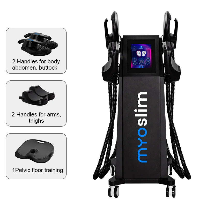MYOslim 6500W 15T 200HZ EMS Neo RF Body Sculpt Machine Nova HIEMT Muscle Building Fat Burning Weight Loss Muscle Stimulation