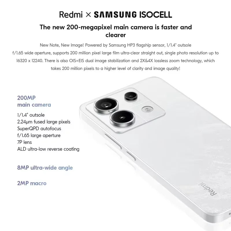 Xiaomi Redmi Note 13 Pro 5G Global ROM Smartphone 120Hz Screen 5100mAh 67W Fast Charging Cellphone Snapdragon 7s Gen 2