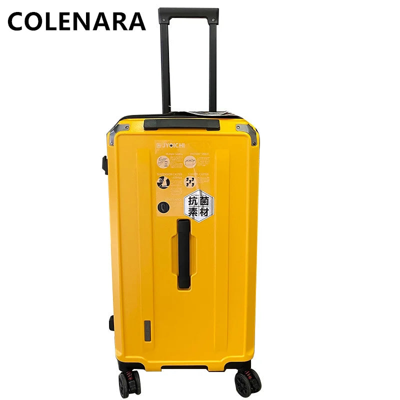 COLENARA Travel Luggage Large Capacity Trolley Case ABS + PC Cart Type Travel Bag Ladies Password Box Universal Wheel Suitcase