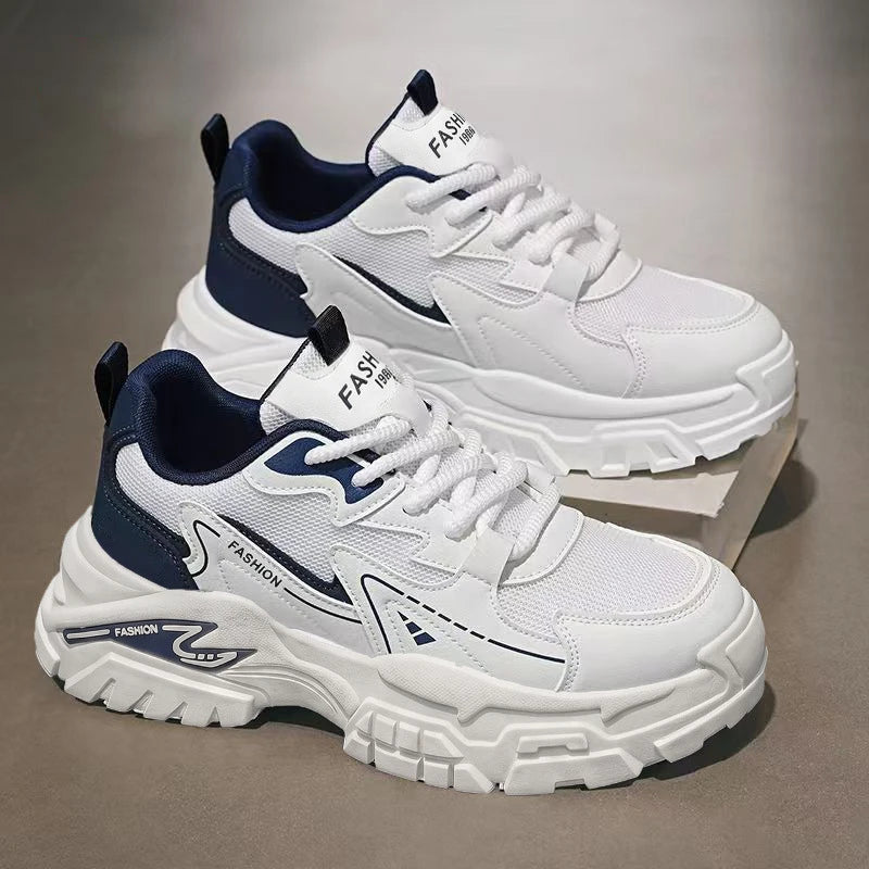 Men's shoes 2026 new summer breathable trend running casual versatile thick sole height increasing sports shoes outdoor
