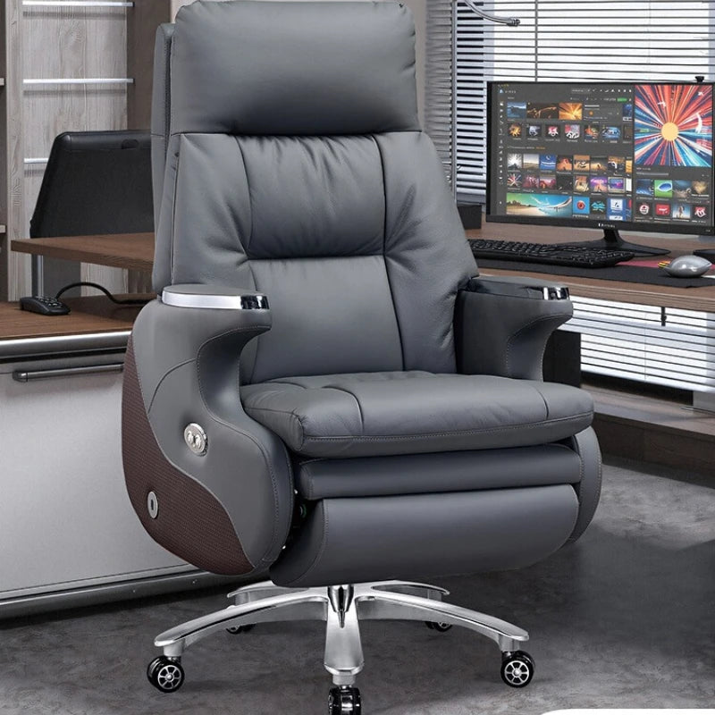 /Modern Office Chair Electric Massage Luxury Ergonomic Executive Footrest Boss Chair Comfortable Sillas De Oficina Furniture