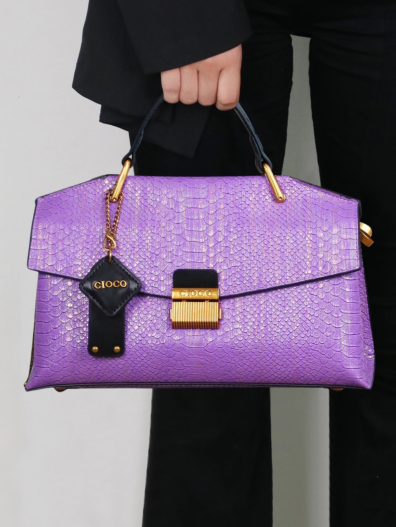 2026 New Retro Blue Snake-Shaped High-Grade Handbag Fashion Luxury Handbag Lightweight Large-Capacity One-Shoulder Mensen