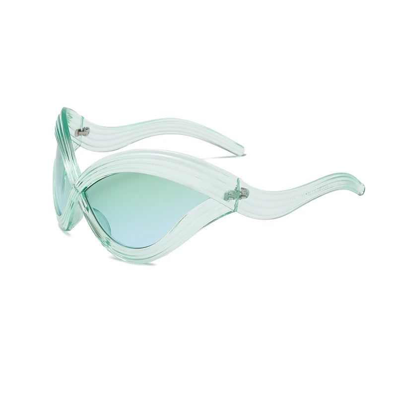 Cat-Eye Sunglasses Plastic Frame Travel Sun Protection — Black | KIMLUD