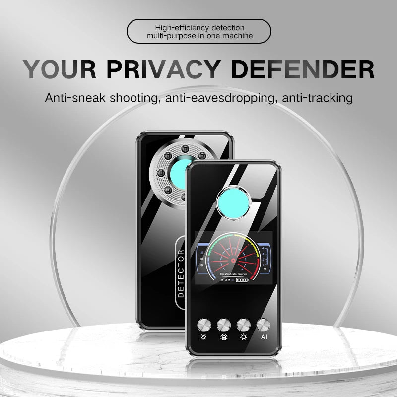 Sleek Stainless Anti Spy Detector Portable — Black | KIMLUD
