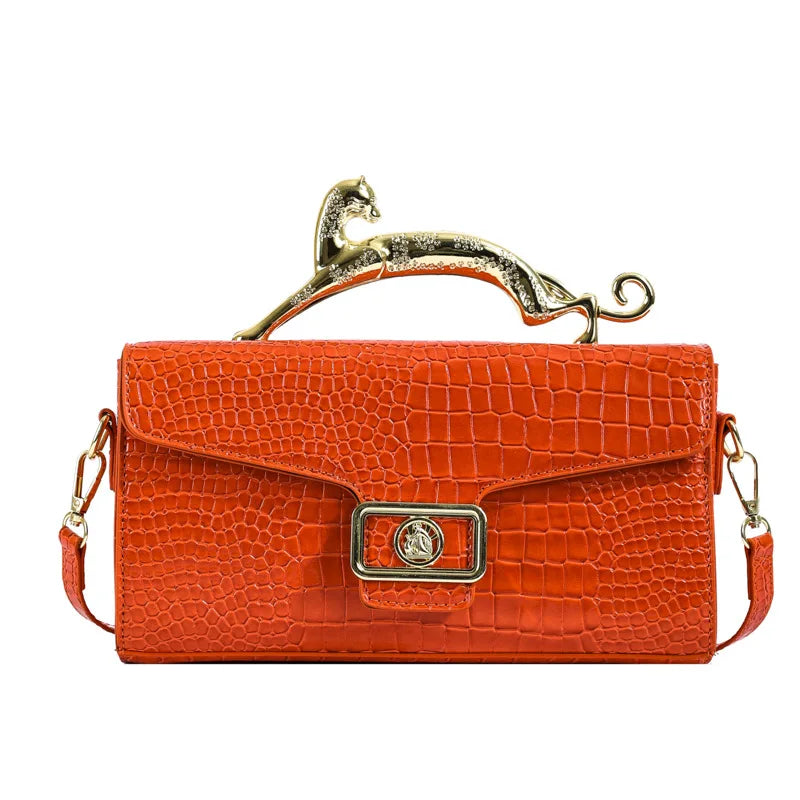 PU Crossbody Shell Bag With Lock And Architectural Silhouette For Downtown Luxury — Black | KIMLUD
