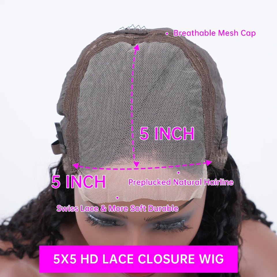 Lace Front Wig – 30 Inch – Deep Wave – Honey Brown Ombre | KIMLUD