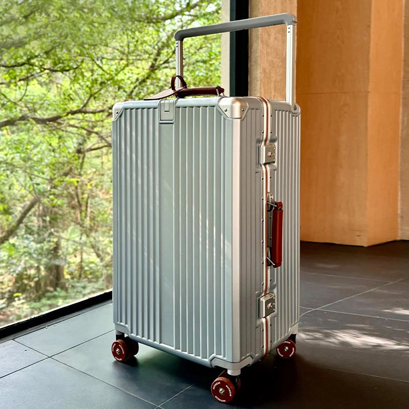 Women's Wide-Tube Telescopic Handle Luggage 2025 New Style 20-inch Carry-On Suitcase
