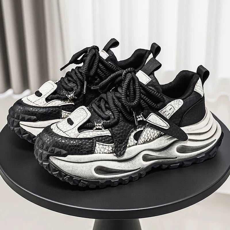 Men's Platform Sneakers – Height Increasing Cushioning – Canvas Lining | KIMLUD