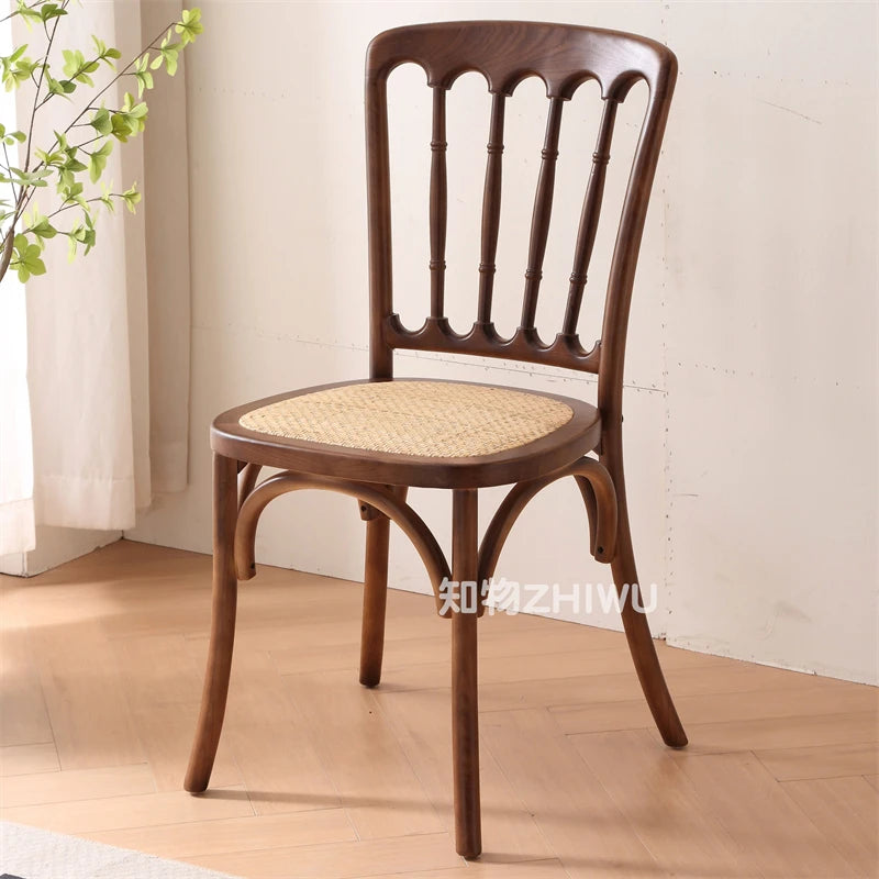 American Retro Bar Stool Ergonomic Dining Chair — Espresso | KIMLUD