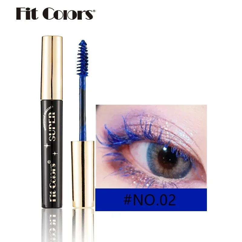 Colored Mascara Makeup 4D Silky Natural Long Eyelashes Mascara Waterproof Long-lasting Extension Thick Lasting Curling Mascara