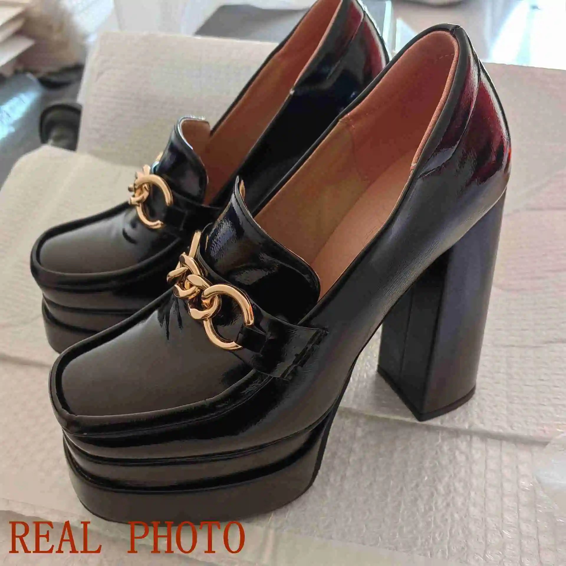 Pumps – Double Platform 14cm Heel Round Toe – PU | KIMLUD