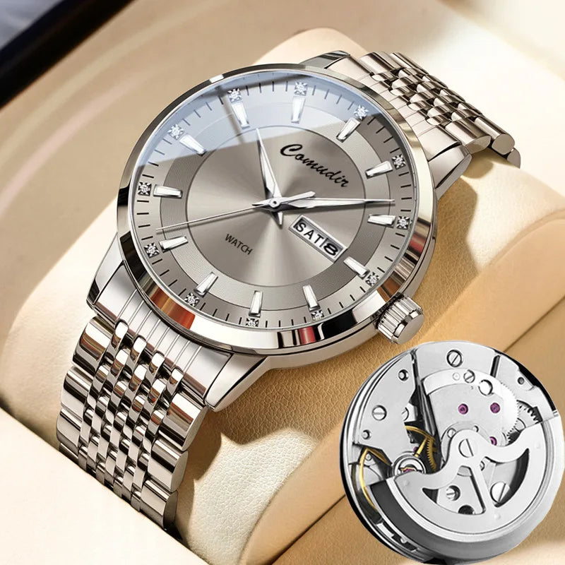 Fully Automatic Mechanical Watch Men's Watch Hollow Waterproof Tide Luminous Double Calendar